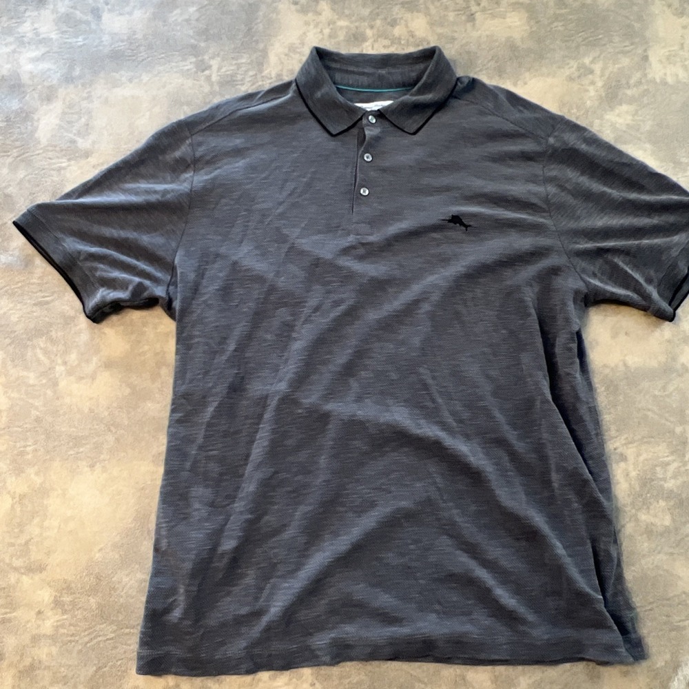 Tommy Bahama ISLANDZONE Polo Shirt Men's XL Gray‎ Soft Modal Blend Coolmax
